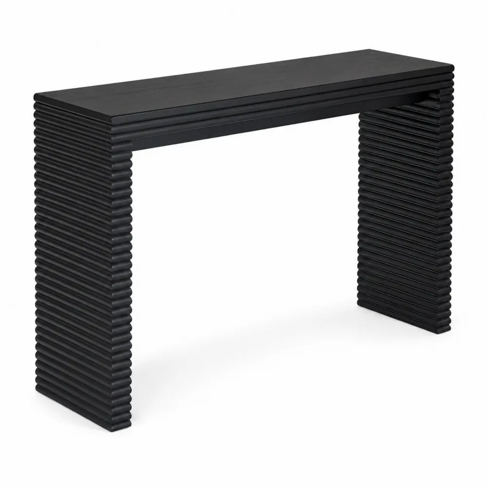 Consolle rettangolare in legno massello nero
