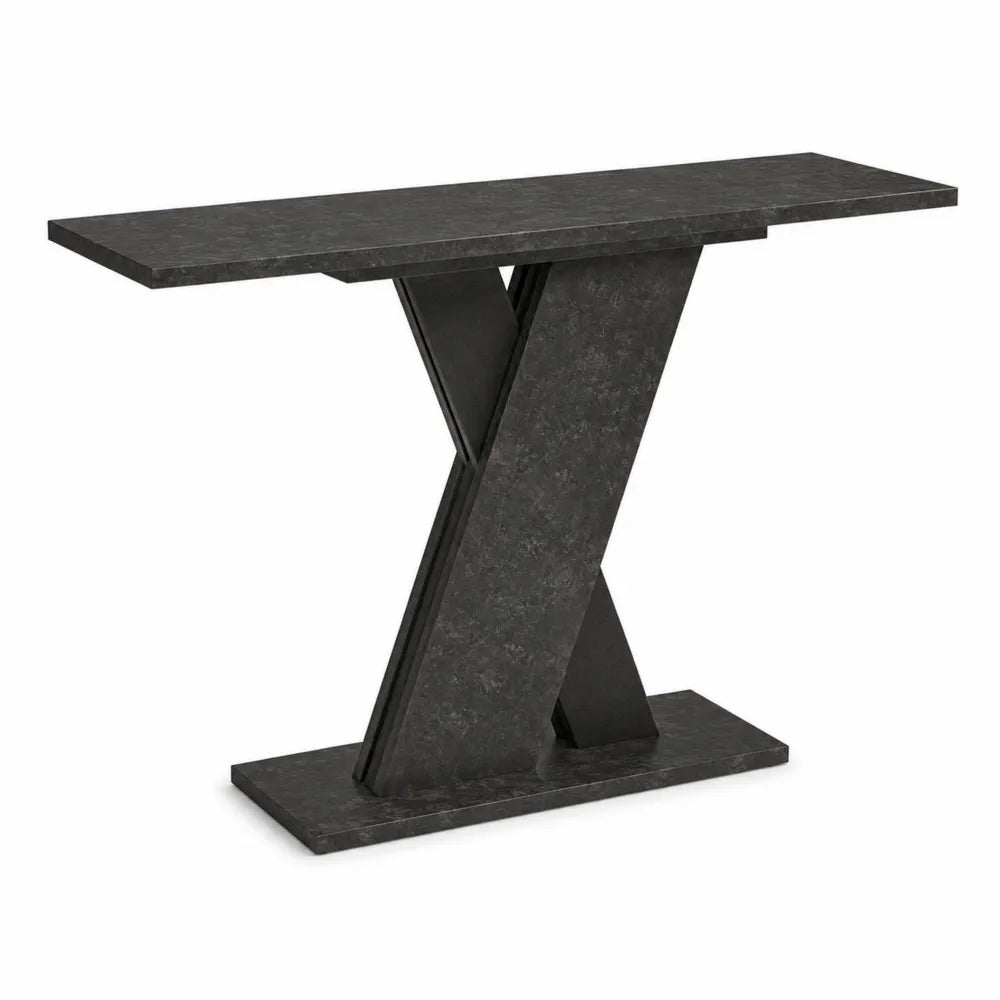 Consolle Rettangolare in Pietra e Metallo 120x40x85 cm
