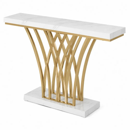 Consolle in marmo e metallo 120x35x80 cm